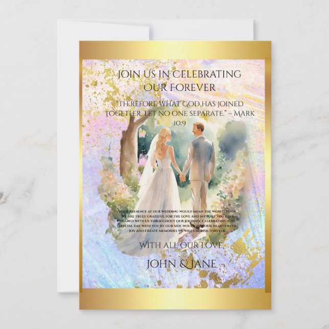 Cartão De Festividades Create Your Dream Wedding Cards: Fully Editable &  (Frente)