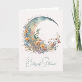 Cartão De Festividades Create Your Own Buttercups Floral Crescent Moon