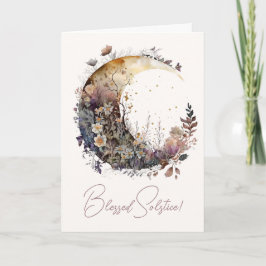 Cartão De Festividades Create Your Own Rustic Sunset Floral Crescent Moon