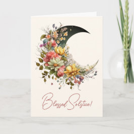 Cartão De Festividades Create Your Own Spring Floral Crescent Moon