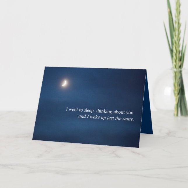 Cartão De Festividades © Crescent Moon Night Sky Nature LOVE Card (Frente)