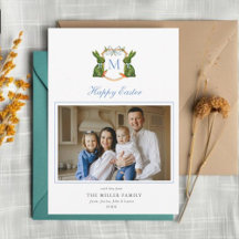 Crescente monograma com Páscoa fotográfica de coel