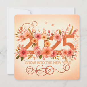 Cartão De Festividades Crescer para o Ano Novo