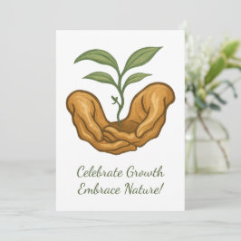 Cartão De Festividades Crescimento da Primavera Páscoa - Dia da Terra, Pl