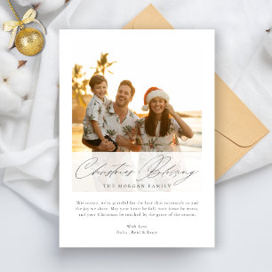 Cartão De Festividades Cria Natal Bênção Foto Tropical Sunset