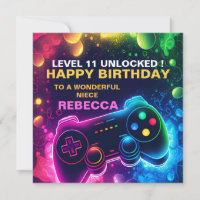 Criança de Aniversário EDITABLE Gaming