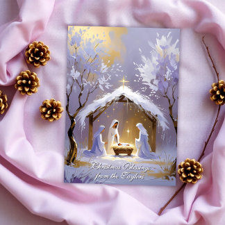 Cartão De Festividades Criança Jesus Escritura Religiosa Natal Católico