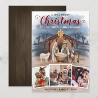 Criança Jesus Natividade Cena Foto Colagem Natal