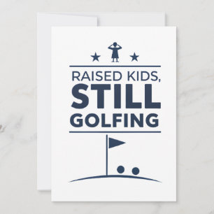 Cartão De Festividades Crianças Criadas Ainda Jogando Golfe Humor de Golf