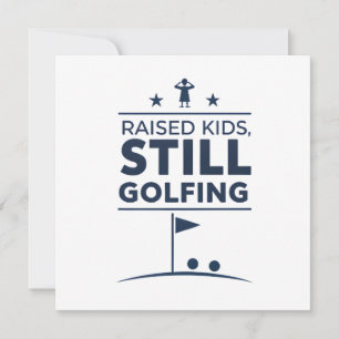 Cartão De Festividades Crianças Criadas Ainda Jogando Golfe Humor de Golf