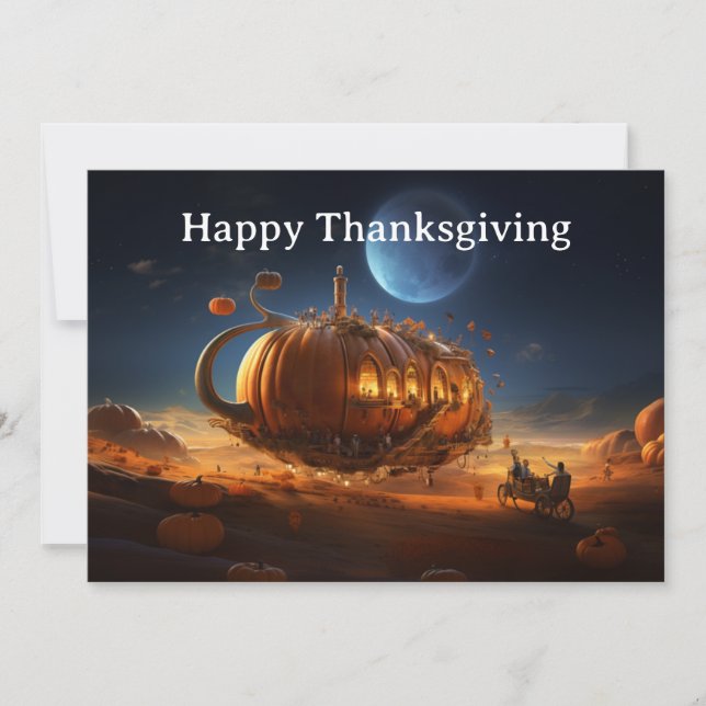 Cartão De Festividades Crianças de Ação de Graças 20 (Frente)