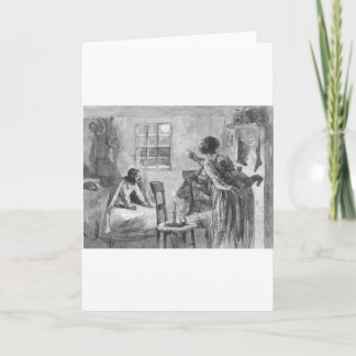 Cartão De Festividades Crianças despertos na Noite de Natal