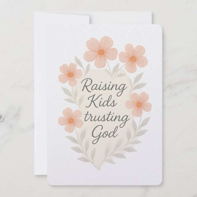 Cartão De Festividades Crianças em ascensão confiando em arte em aquarela (Frente)