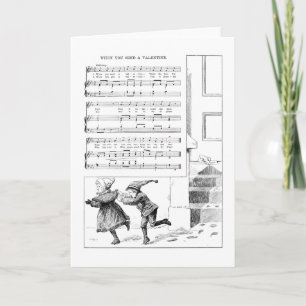 Cartão De Festividades Crianças param com Dias de os namorados