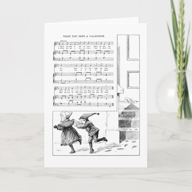 Cartão De Festividades Crianças param com Namorados (Frente)