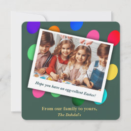 Cartão De Festividades Crianças Personalizadas Foto de Ovo Punny Deseja P