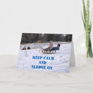 Cartão De Festividades Crianças que sledging