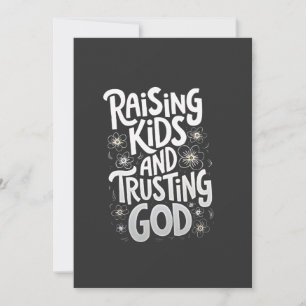 Cartão De Festividades Criando Filhos e Confiar em Deus Dia das Mães