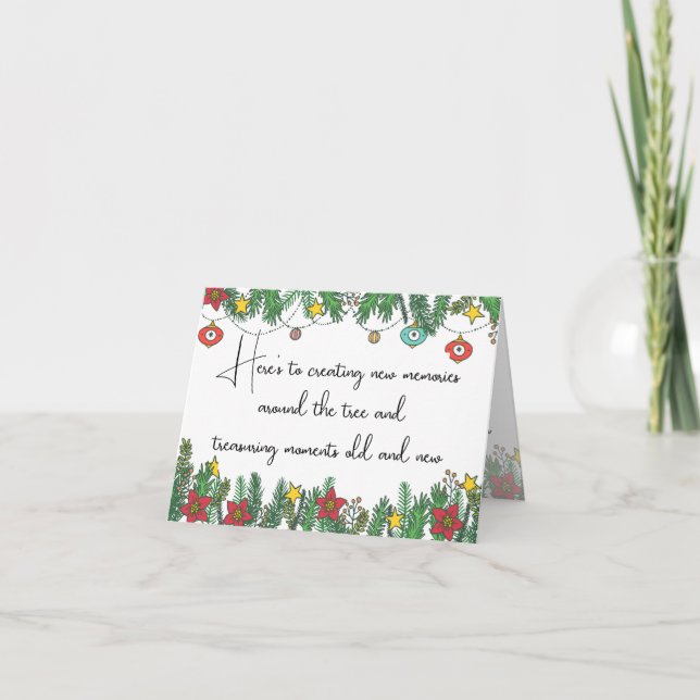 Cartão De Festividades Criando memórias ao redor da árvore (Frente)