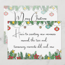 Cartão De Festividades Criando Memórias em Torno da Árvore