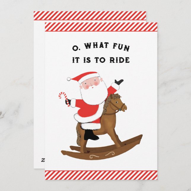 Cartão De Festividades Criative Equestrian Christmas (Frente/Verso)