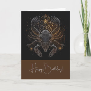 Cartão De Festividades Crie a sua própria astrologia mística Scorpio Zodi