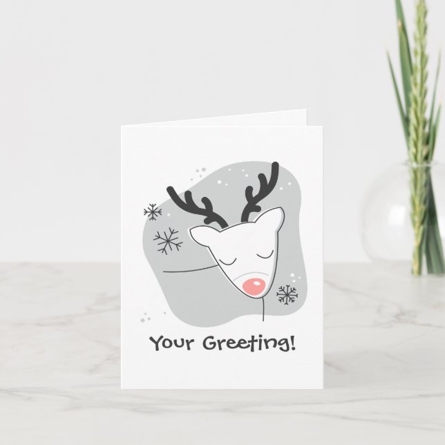 Cartão De Festividades Crie a sua própria retro Retrorista Natal prateado (Frente)