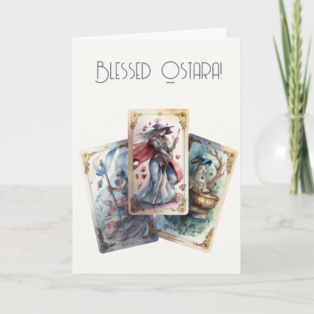 Cartão De Festividades Crie As Suas Três Cartas De Tarô (Frente)