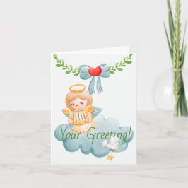 Cartão De Festividades Crie o seu natal de Angel Harp