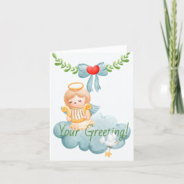 Cartão De Festividades Crie o seu natal de Angel Harp