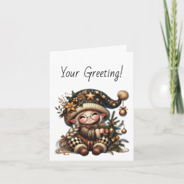 Cartão De Festividades Crie seu doce Gnomo de Natal mágico