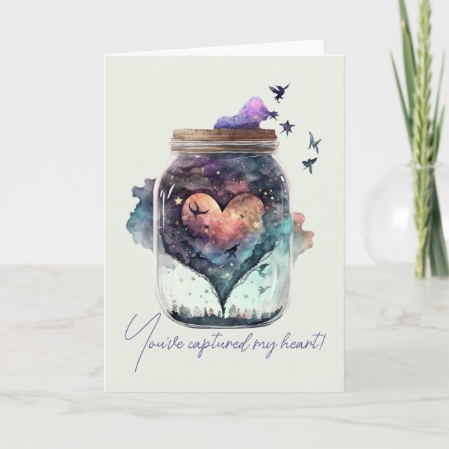 Cartão De Festividades Crie Seu Próprio Amor de Coração Místico (Frente)