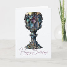 Crie Seu Próprio Cálice Azul com Borda Dourada