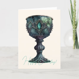 Cartão De Festividades Crie seu próprio cálice verde