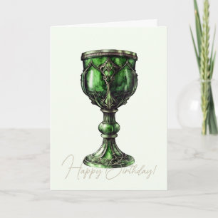 Cartão De Festividades Crie seu próprio Chalice Verde Jade