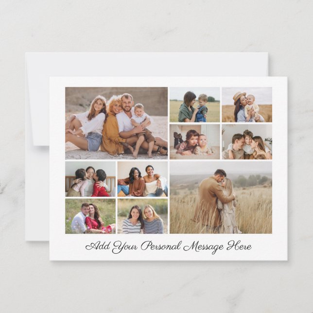 Cartão De Festividades Crie seu próprio colagem de 10 fotos (Frente)