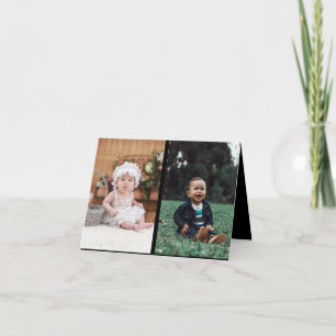 Cartão De Festividades Crie seu próprio colagem de 2 fotos