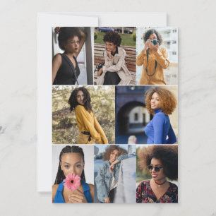 Cartão De Festividades Crie Seu Próprio Colagem de 8 Fotos