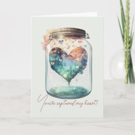 Cartão De Festividades Crie Seu Próprio Coração Mágico Verde do Amor