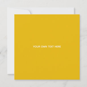 Cartão De Festividades Crie Seu Próprio Design Amarelo Personalizado