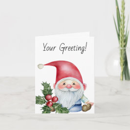 Cartão De Festividades Crie seu próprio Gnomo de Natal engraçado