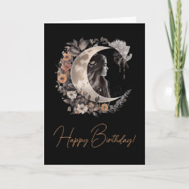 Cartão De Festividades Crie Seu Próprio Pêssego E A Lua Floral Da Cinza