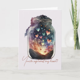 Cartão De Festividades Crie Seu Próprio Pote Mágico de Corações de Amor