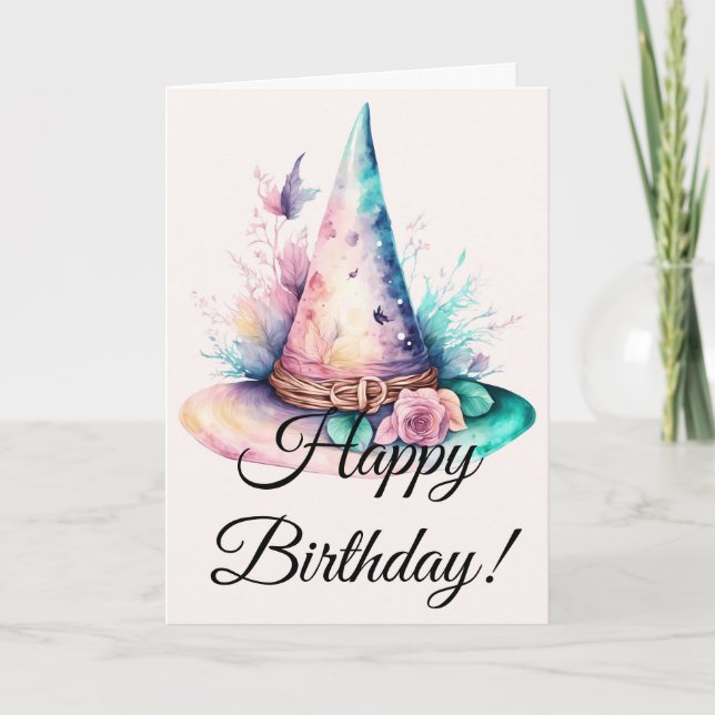 Cartão De Festividades Crie Seu Próprio Primavera Rainbow Floral Witat Ha (Frente)