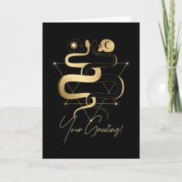 Cartão De Festividades Crie seu próprio rastejador Dourado