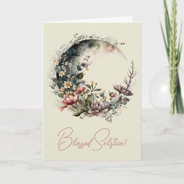 Cartão De Festividades Crie Seu Próprio Rosas de Chá Crescente Floral Lun (Frente)