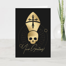 Cartão De Festividades Crie Seu Próprio Tarot Hierofante Arcanjo Dourado