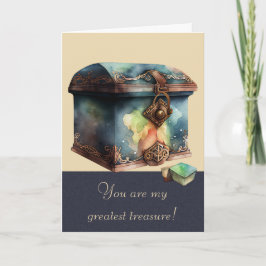 Cartão De Festividades Crie Seu Próprio Tesouro Máximo em Aquarela