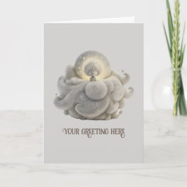 Cartão De Festividades Crie sua doce lua Mari em nuvens