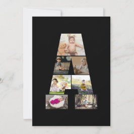 Cartão De Festividades Crie Sua Própria Colagem de Fotos com a Letra A